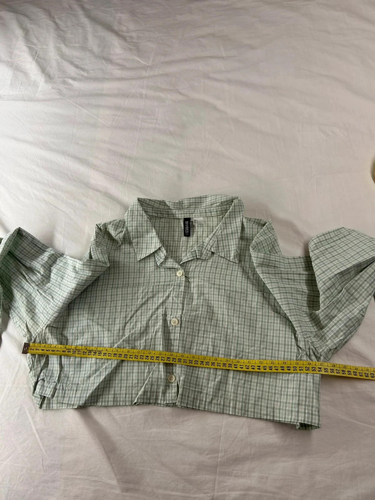 Chemise à carreaux divided vert blanc – photo 8
